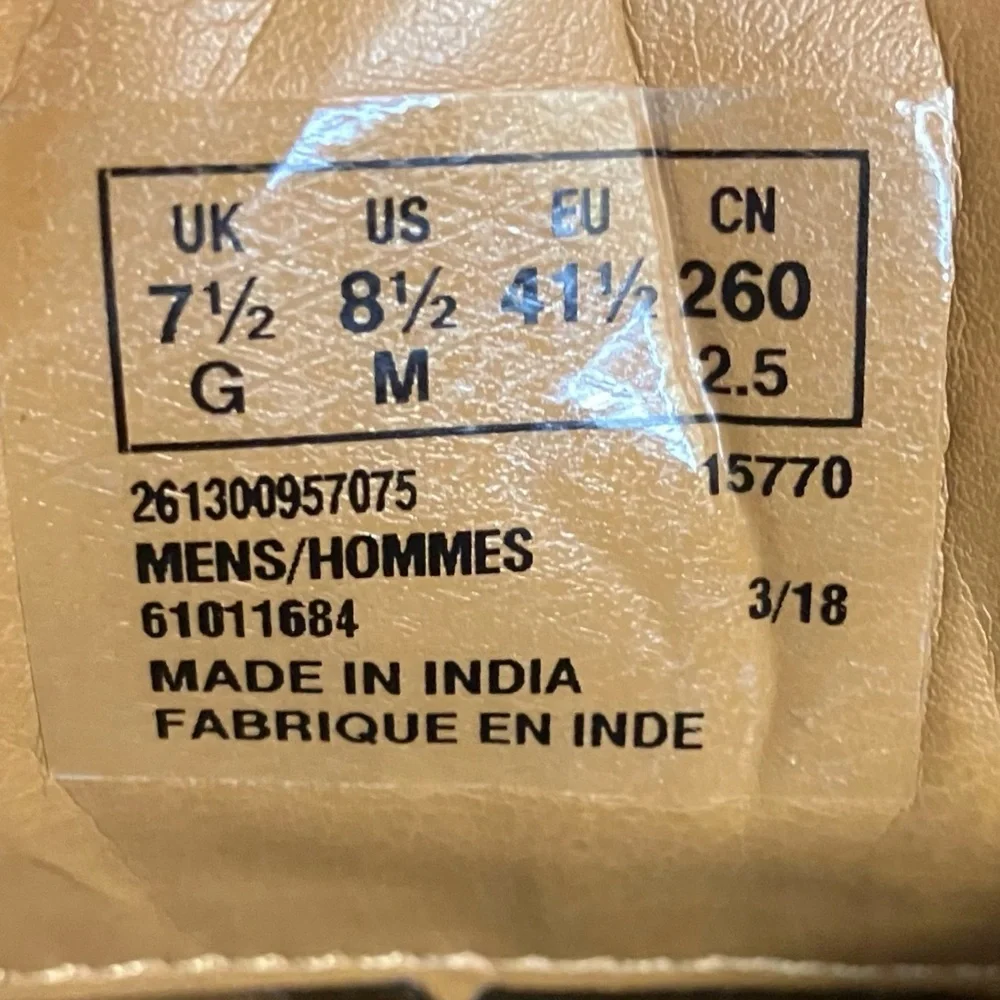 Clarks Tilden Walk Oxford Shoes Mens Dark Tan Leather Dress Size 8.5